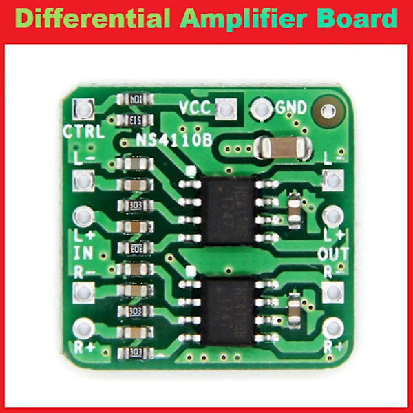 Differentialförstärkarkort 2x18w Digital Klass D/ab Ns4110b 6-14v