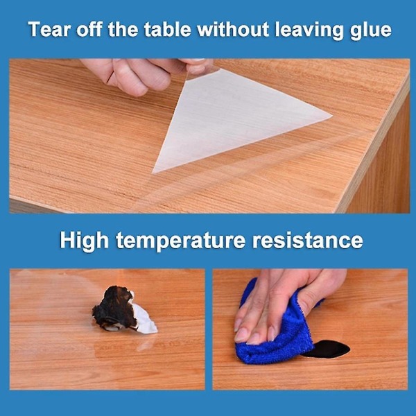 Selvklæbende bord beskyttelsesfilm blank klar beskyttelse Anti-ridse varmebestandig møbelsticke