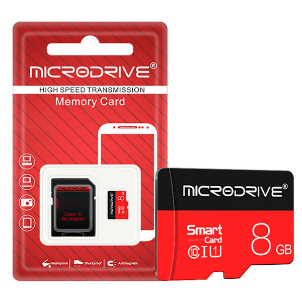 Microdrive 8Gb Camera Photo Data Memory Card Tf Card With Card Adapter