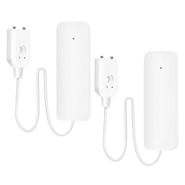 2 st Tuya Zigbee Vattensensor Alarm Vattenläckagedetektor Översvämningsvarning Säkerhetslarmsystem Fungerar Med Zigbee Gateway
