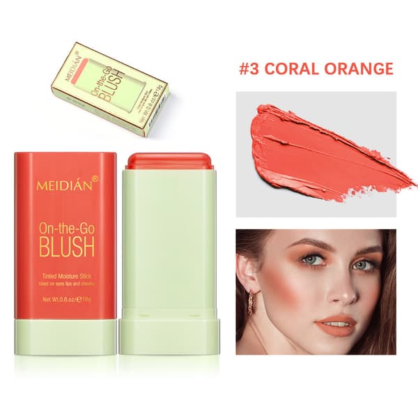 Solid Cream Blush, Portabel Highlighter, Konturerende Blush Stick, Lysnende og Base Makeup 3