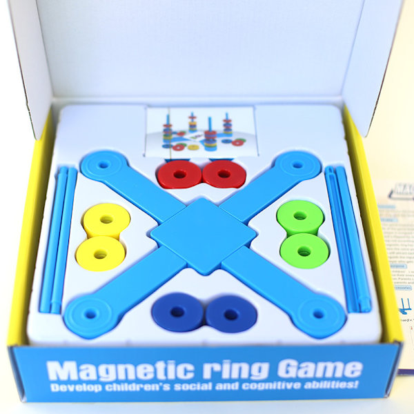 Magnetisk ringspel, magnetiskt matchande ringbräde, interaktivt skrivbordsspel för barn för flera spelare