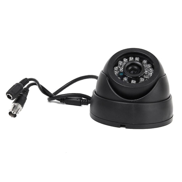 Svart övervakningskamera 1/3" Cmos 700tvl 24 Led Ir Cut 3,6 mm Säkerhet Indoor Dome Cctv Camera