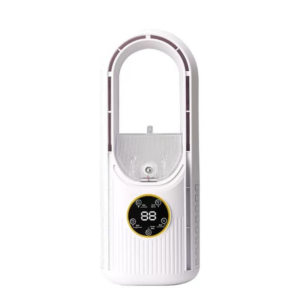 Mini Desktop Luftkøler — Plug-in Ventilator, Ny-Model Kompakt Aircondition, Bærbar USB Befugtende Køleventilator White