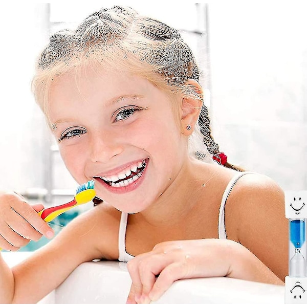 3-pack Tandborsttimer, 3 Minuters Sandtimer för Barn, Tandborstningssandtimer