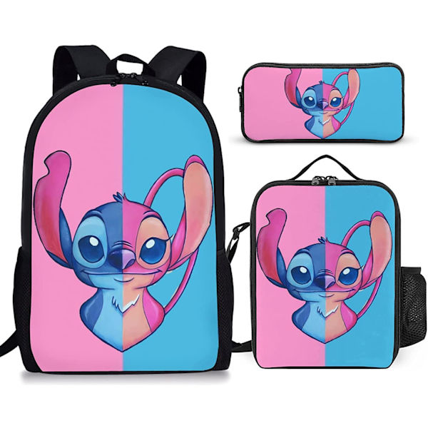 Uusi tyyli sarjakuva Stitch-koulureppu kolmiosainen ala- ja yläasteen oppilaille