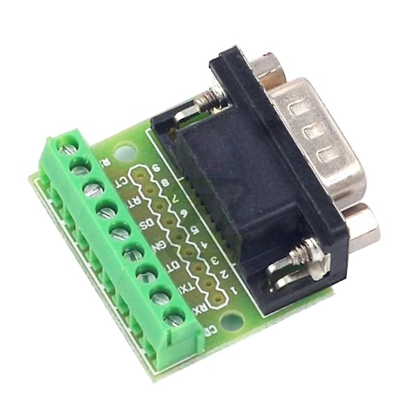 Db9 Hann / Hunn Koblingsadapter Skrueklemme 9-pinners 9-hulls Rs232 Rs485 Hann
