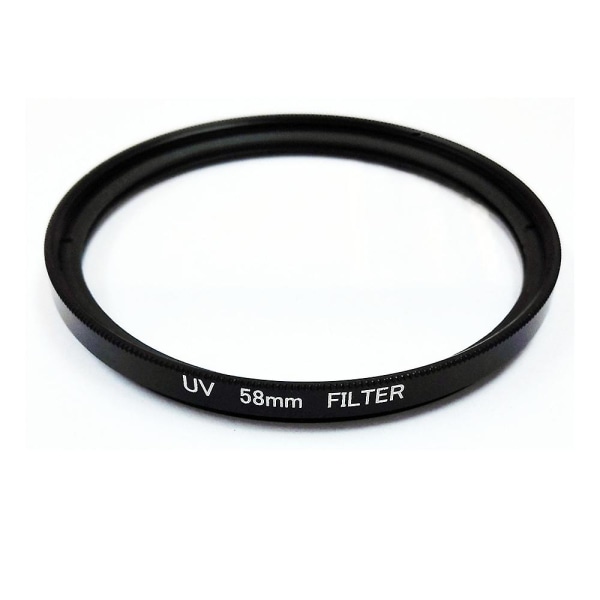UV-filter 58mm objektivbeskyttelse til kamerafilter 500D 1000D, sort
