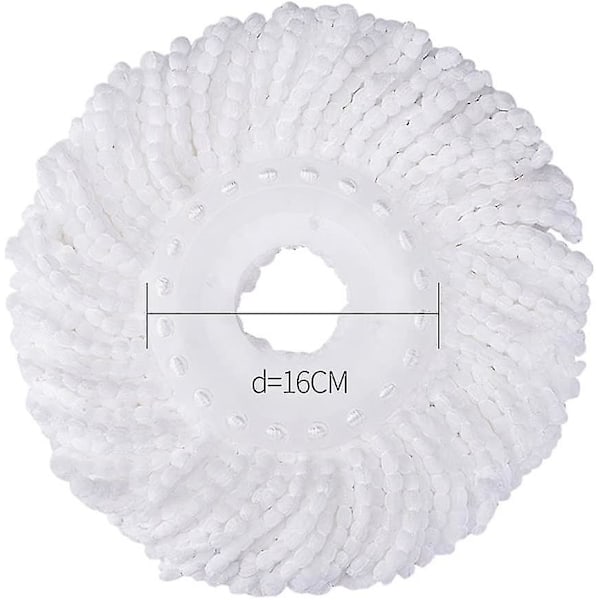 3-pakning Hurricane Spinning Mop-erstatningshoder - 3 hvite
