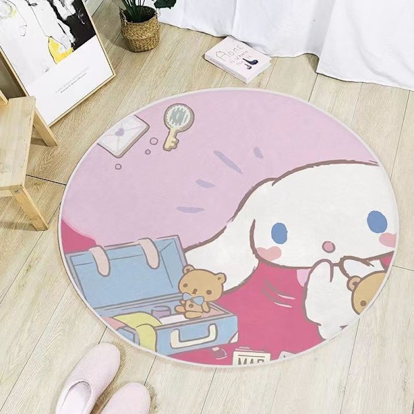 Crystal velvet floor mat, non-slip and wear-resistant door mat, round carpet with a diameter of 100cm