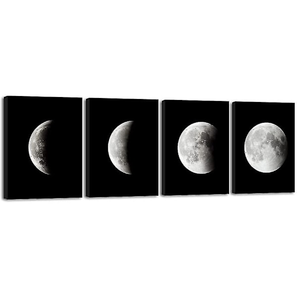 Modern Canvas Prints Stretched Artwork Abstract Space Black And White Pictures To Photo Paintings On Canvas Wall Art For Home Office Decorations Wall-