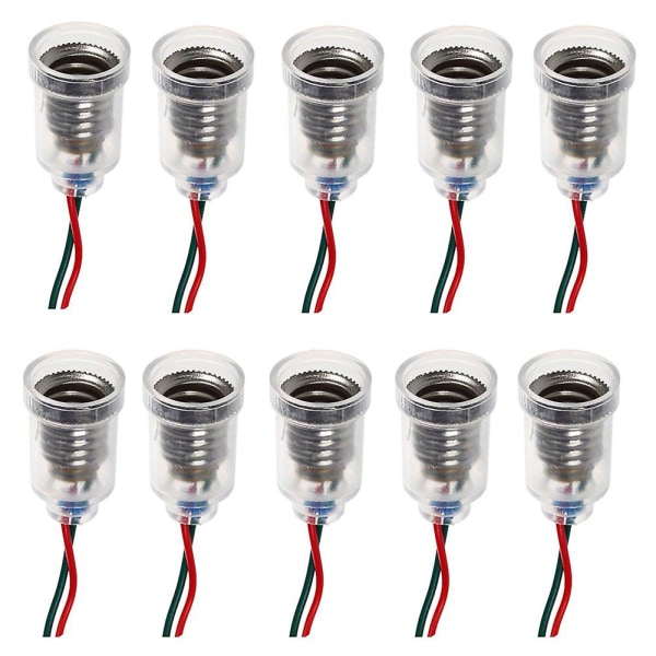 10 kpl E10-lamppuja pohja-LED-ruuvikiinnityksellä pienten polttimoiden pidike Valon kanta ja johdinkanta Circuit Exille