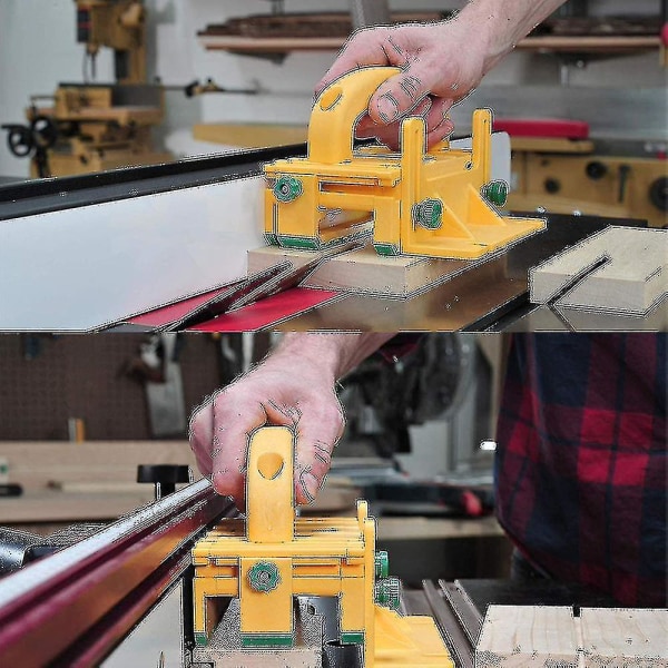 3D Sikkerhedsskubber Pushblock Flipping Træbearbejdningsværktøj til Bordbåndsave Overfræserborde
