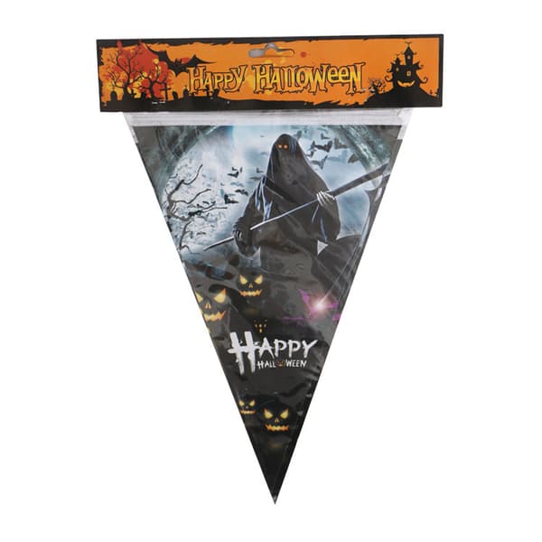 7-pak Halloween Fest Dekoration Papir Vimpler, 2,5-meter Pull-Up Bannere
