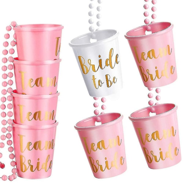 20 Bachelorette Party Shot Glasses Halskjede, Team Bride Supplies-mxbc