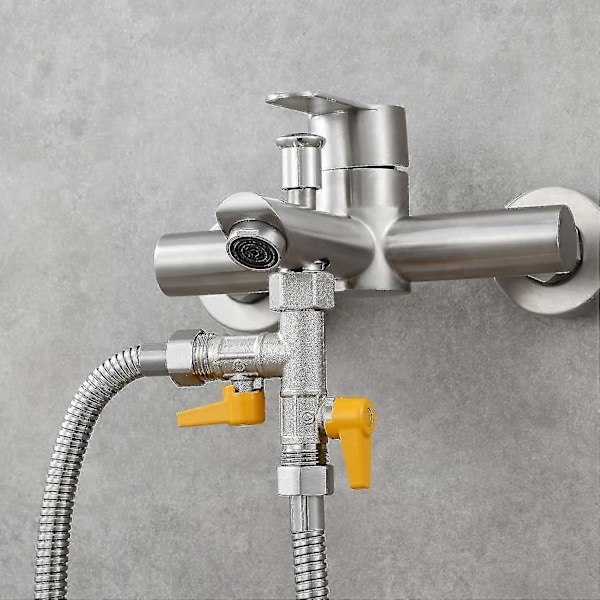 1 Pakke 3-veis Diverterventil 1/2 T Tilbehør Håndholdt Dusj & Overhead Dusj Dusjarm 3-veis Messing Diverter Kranadapter