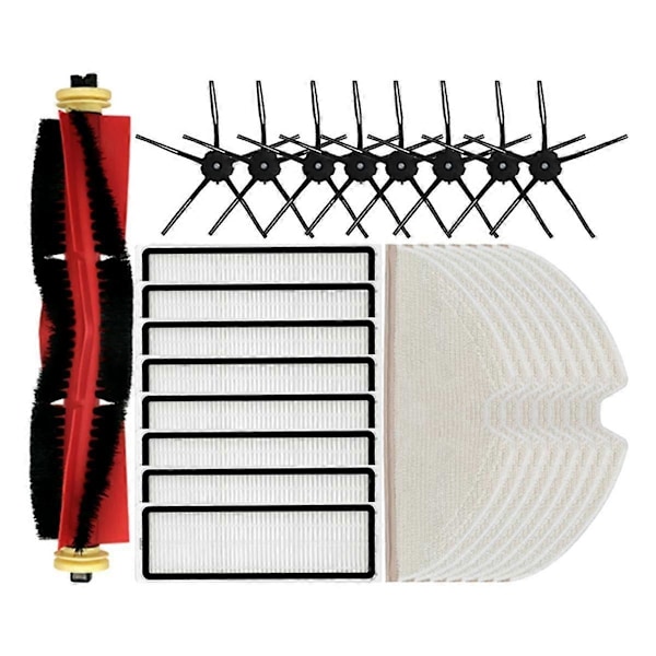 For S5 / S5 Max / S6 / S6 MaxV / S6 Pure / E4 / E5 / S51 / S52 / S55 Hovedbørste Sidebørste Filter Mopp Klut