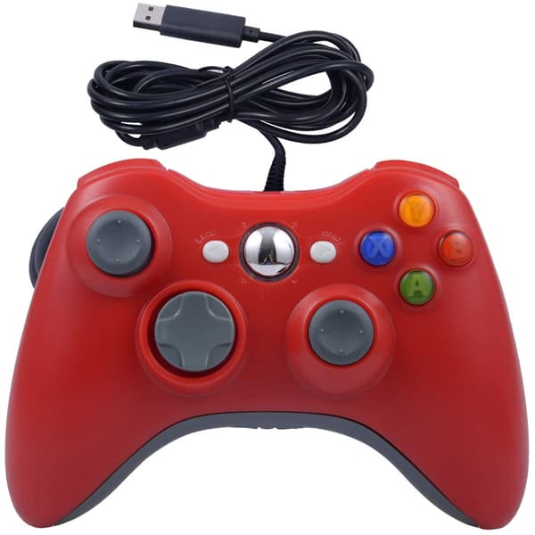 XBOX 360 TRÅDLØS CONTROLLER USB COMPUTER CONTROLLER PC GAMING TRÅDLØS CONTROLLER, rød