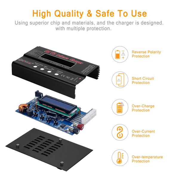 HTRC b6v2 B6AC LIPO batteriladdare Modellflygplansladdare Batteriladdare