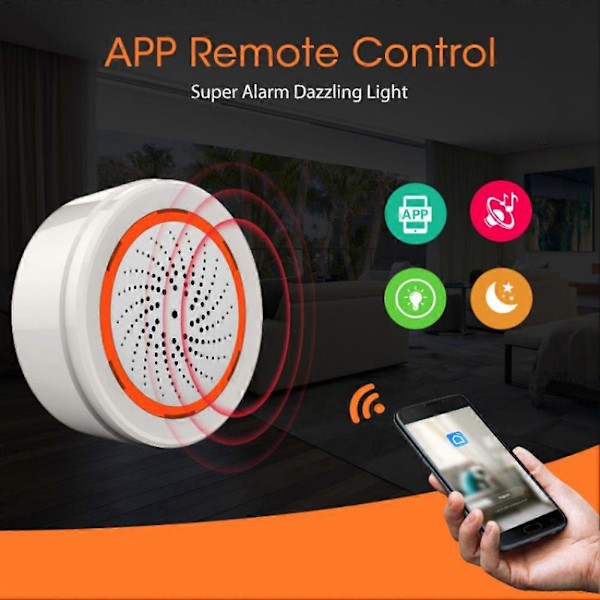 1/2 st Tuya Zigbee Smart Siren Alarm Temperatur- och Luftfuktighetssensor Hem Säkerhet med Strobe-varningar Fungerar med TUYA Smart Hub