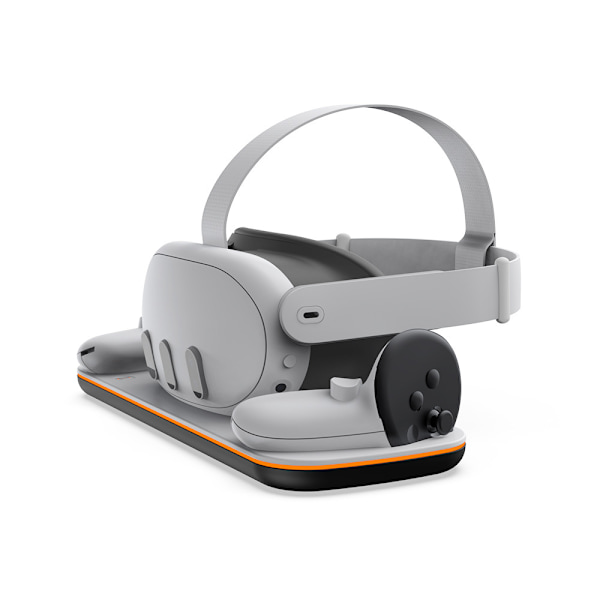 Meta Quest 3 VR-kypärän latausasema MetaQuest3-ohjaimen kosketuslatausasema LED-valopalkin kanssa
