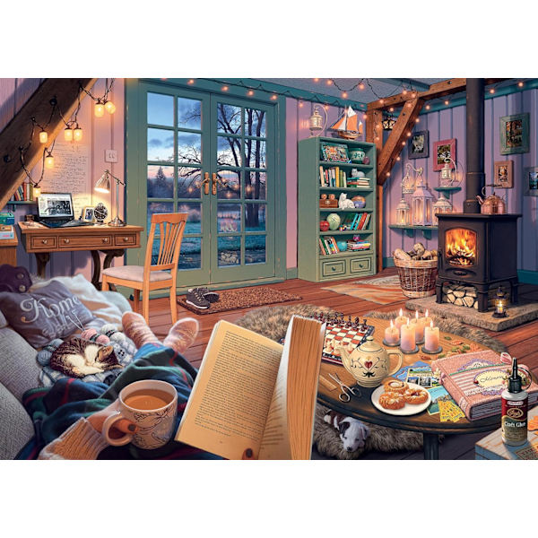 Ravensburger My Haven No.6 Den mysiga boden 1000 bitars pussel för vuxna och barn från 12 år