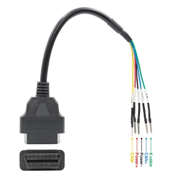 OBD Hun 16-polet k-linje kan-linje Jumper Tester K+can jumper
