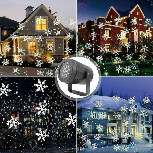 Jul Led Laser Snowflake Snow Projector Light Outdoor Lamp Decor