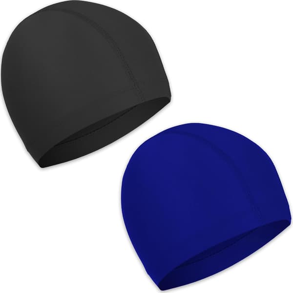 2-pack Stretch Badmössor, Badmössor i Polyestertyg, Bekväma och Mjuka Poolmössor för Barn, Kvinnor, Män