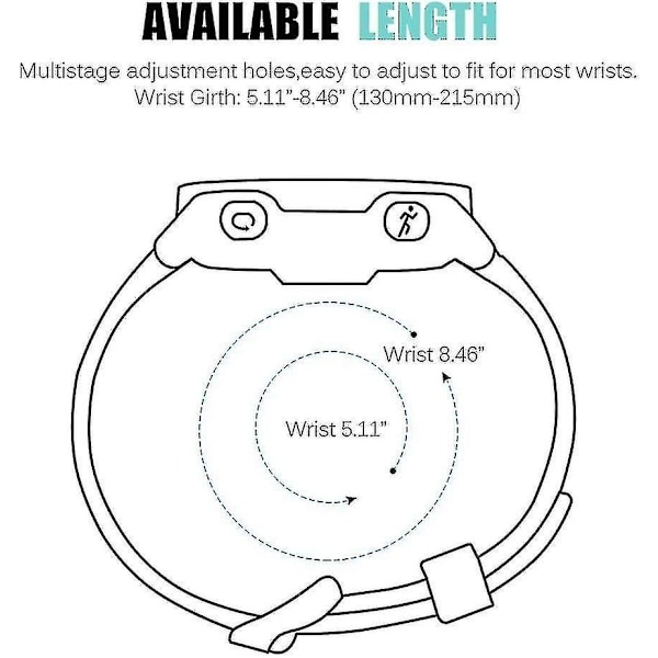 Fargerike erstatningsreimer for Approach S20 S5 S6 Smartwatch (farge: Mint Black)
