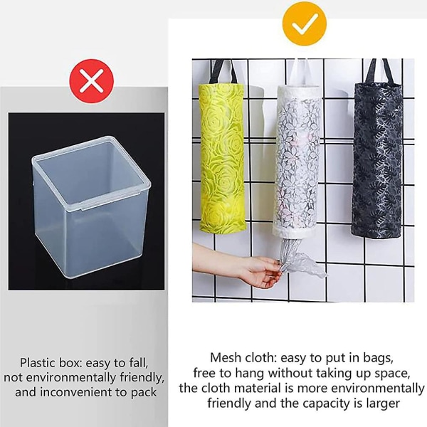 Køkkenophængningspose Affaldsposer Lille cylinderopbevaringspose Vægophængning Praktisk udtræksorganisatortaske