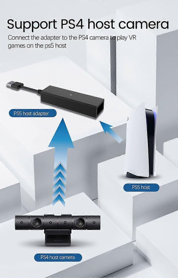 PSVR til PS5 Kabel Adapter VR Connector Mini Kamera Adapter Til PS5