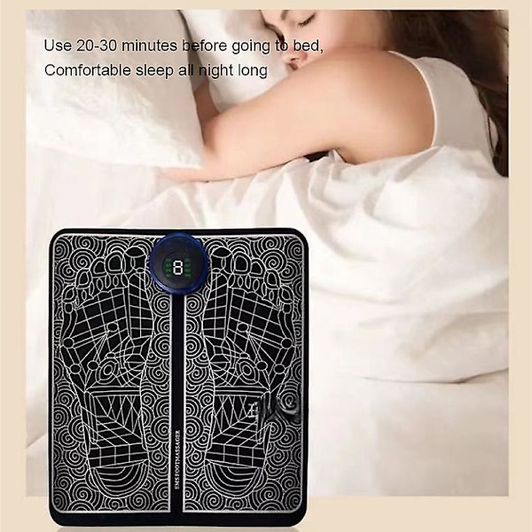 EMS Fotmassageapparat för cirkulation och smärtlindring, fot nooro neuropati avgift, USB Ny