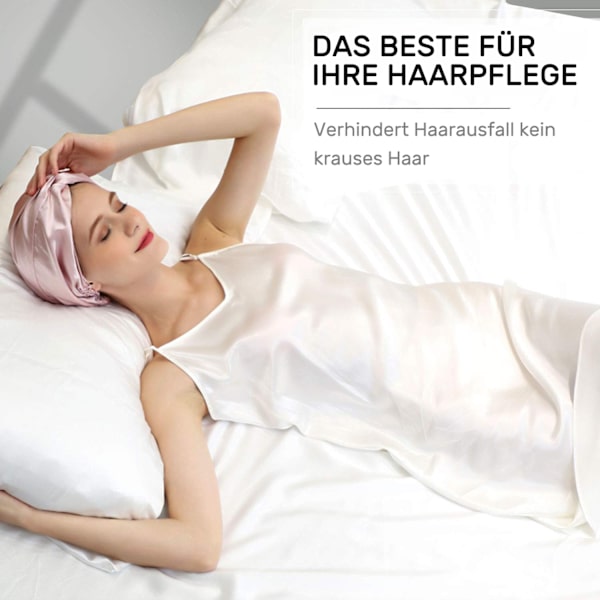 Sovehætte Jumbo Hætte Stor Satin Bonnet