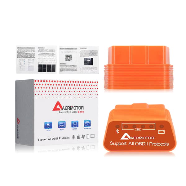 1 stk Aermotor Bluetooth elm327 V1.5 OBD2 Bilfejl Diagnostisk Detektor OBD ELM327