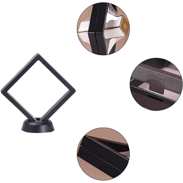 3D Flydende Ramme, Mønt Display Boks med Standere