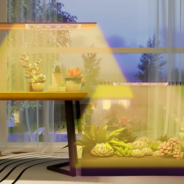 Fullspektrum sollika LED-växtljuspaneler, 5V USB-driven, 1-4 paneler justerbara, automatisk timer och dimbar ultratunn under växt för grönsaker och blommor 2pc