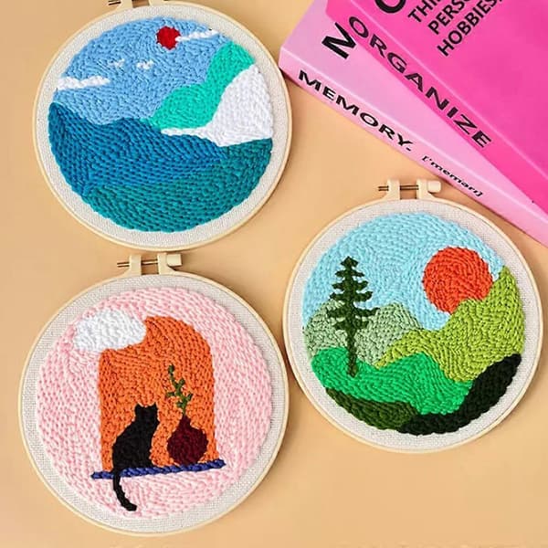 Punch Needle Kit, Punch Needle Kits Voksne Nybegynner