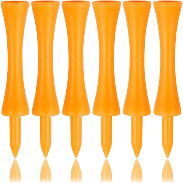 Plastgolftee, 100-pack - Orange 70mm