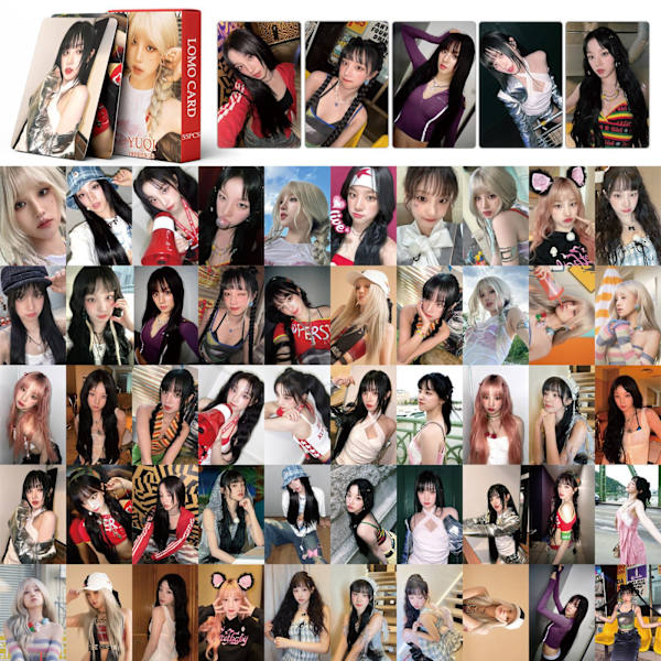 1 set Gidle album fotokort innehåller 55/50 fotokort Gidle Lomo-kort Present till fans döttrar