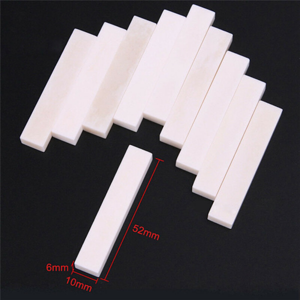5-pak DIY kubestringmutter i kvegben for gitar og bass 52x6x10mm