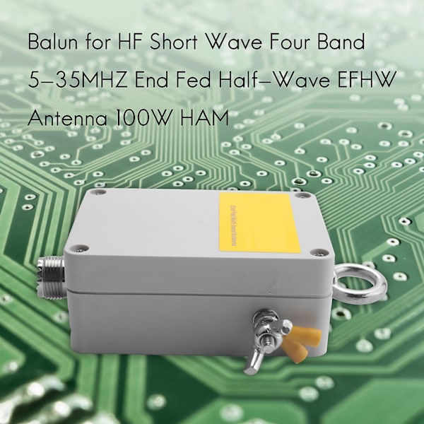 1:49 - 49:1 Balun HF lyhytaaltoantenniin neljälle kaistalle 5-35MHZ End Fed Half-Wave EFHW 100W HAM