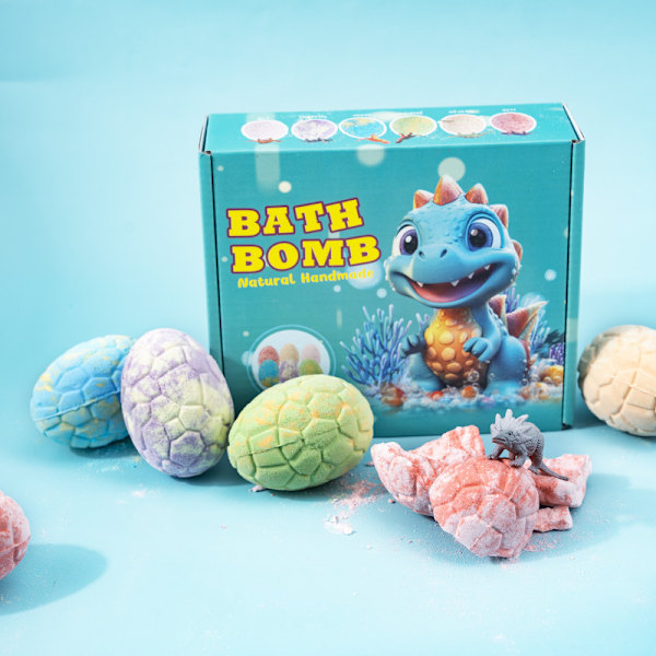 Dinosaur Egg Badekulesalt 90g Boblebadkule Eksplosjonsbadkulesalt