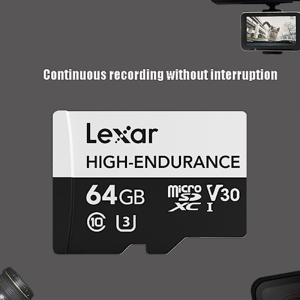 Lexar MicroSDHC 64G Holdbar Minnebrikke 64GB