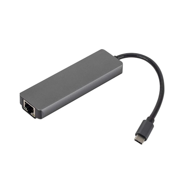 Dockningsstation Typ-C till HDTV USB-C HUB Nätverkskort TYP till Gigabit Nätverkskort HD