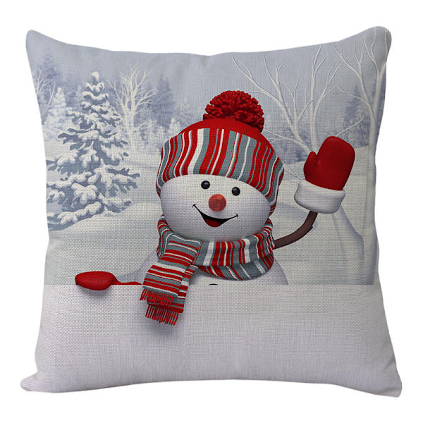 Jul Snögubbe Örngott Nordisk Soffa Kuddfodral, Kontorsbord och Stolskuddfodral, 45x45cm (Enkel S