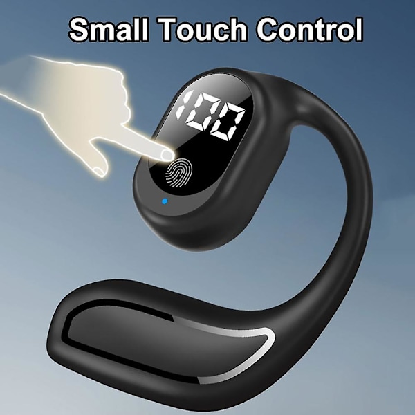 Mini TWS Bluetooth 5.3 Hörlurar Enkelsidig Krokhörlur Affärs Hörlurar Öronproppar Öronklämma Trådlös HiFi Stereo Brusreducerande Headset för Huawei Samsung