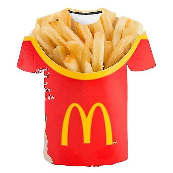 French Fries 3d Printed T Shirt Men Women Funny Tee Tshirt Oversize Stree - MXBC