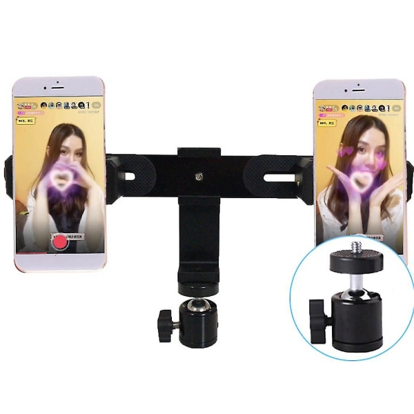 Influencers Internet Celebrity Dual Telefonhållare För Selfie Stick Tripod