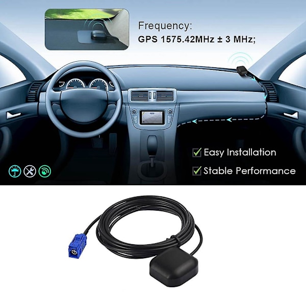 Aktiv GPS-navigationsantenn för fordon Fakra C Blå Bilantenn för RAM
